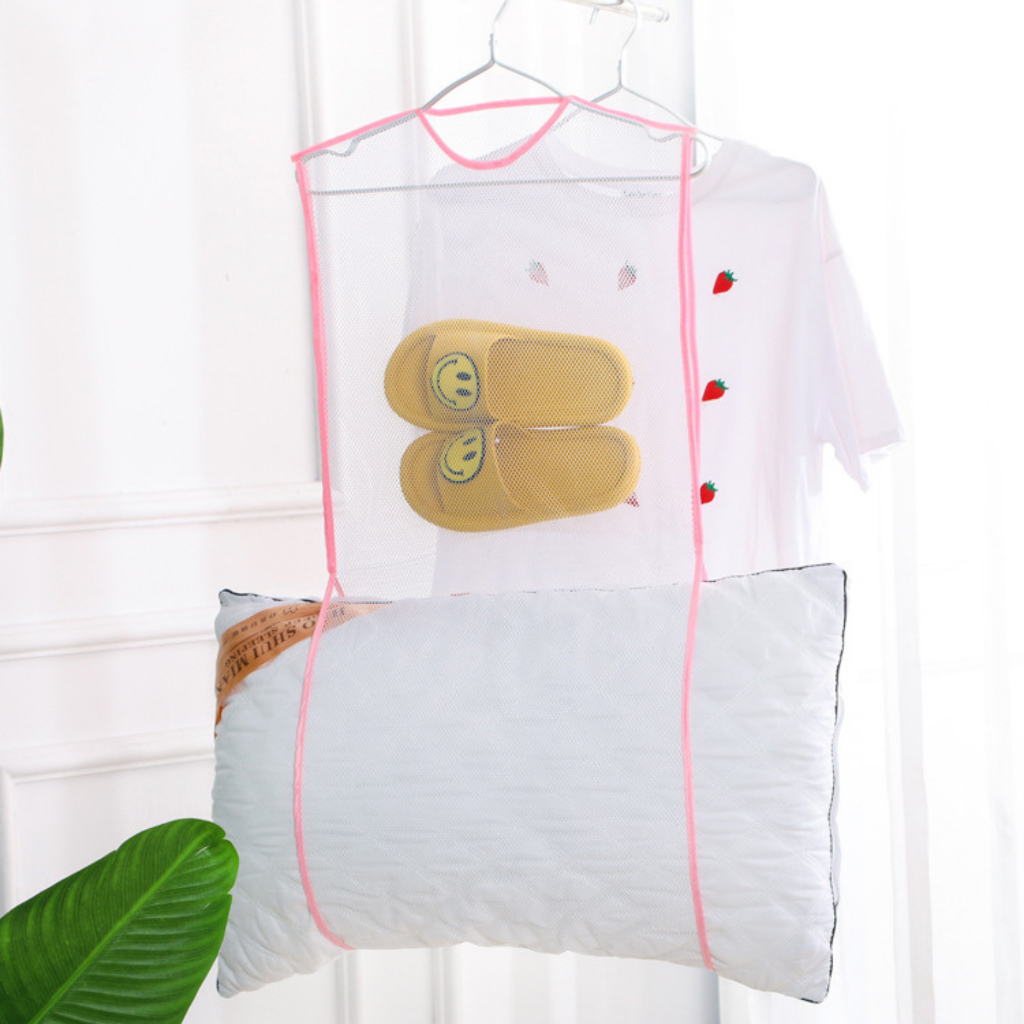 ถุงตาข่ายตากหมอน ที่ตากหมอน ตากตุ๊กตา ซักทำความสะอาดได้ ที่แขวนหมอน ตากแดดง่าย แห้งไว - รูปที่ 2