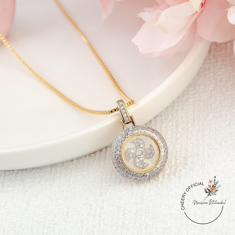 พร้อมส่ง!! กังหันวัดแชกงหมิว สร้อยคอพร้อมจี้กังหันนำโชค สร้อยคอทอง 24K  เพิ่มทรัพย์ ร่ำรวย ใส่แล้วรวย