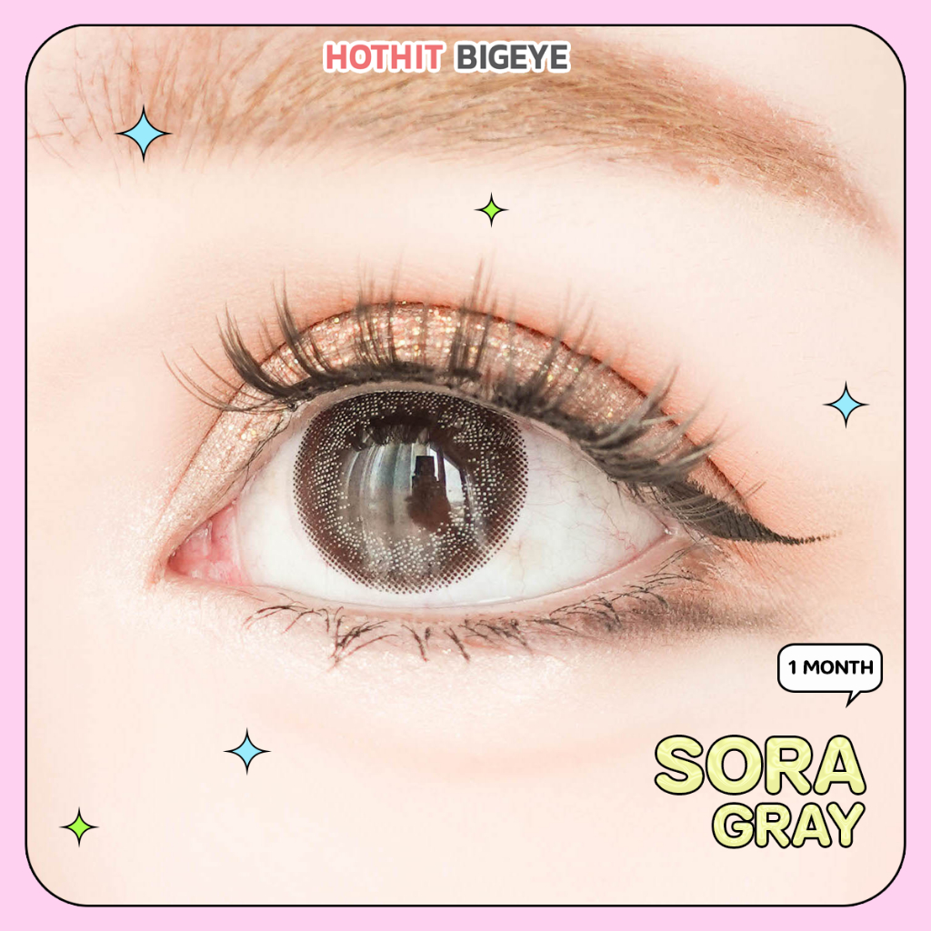 Candylens คอนแทคเลนส์ Mini Sora  เทา พร้อมส่งแบบปกติ และค่าสายตาสั้น 0.00-7.00