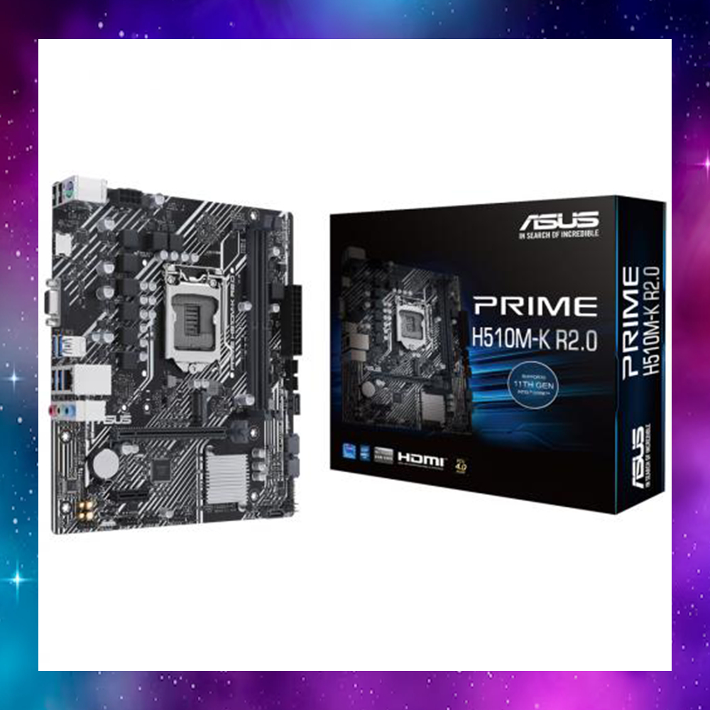 MAINBOARD (เมนบอร์ด) ASUS PRIME H510M-K R2.0 GEN10-11 (SOCKET LGA 1200) ใช้งานปกติ ประกัน 4/2568