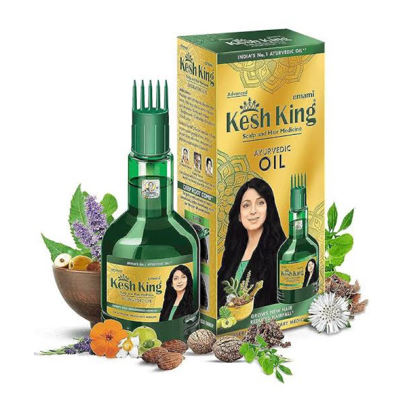 kesh king oil น้ำมันสำหรับหมักผม ลดผมร่วง 50ml.