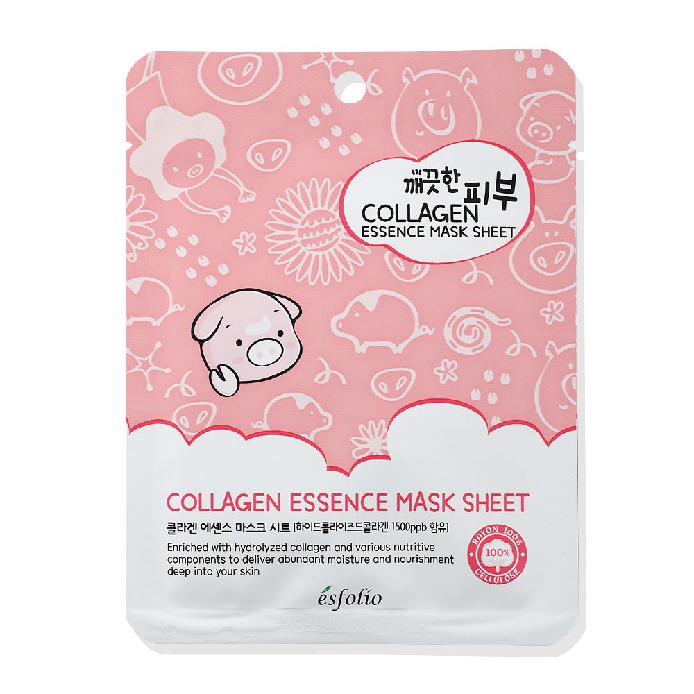 ESFOLIO เอสโฟลิโอ พิวเออร์ สกิน คอลลาเจน เอสเซ้นส์ มาส์ก ชีท (BTG) Pure Skin Collagen Essence Mask S