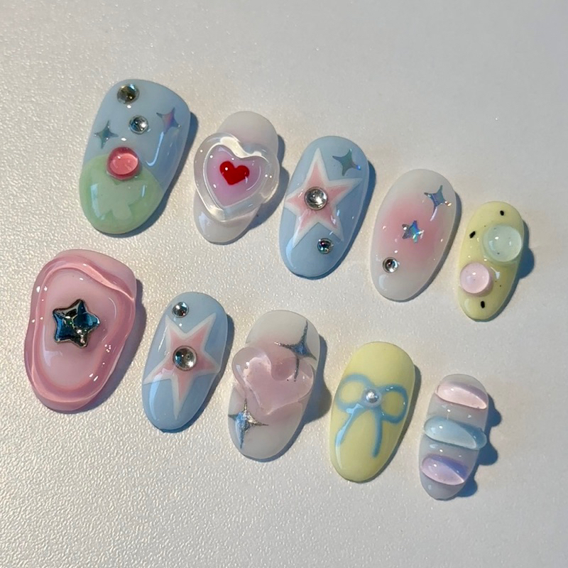 เล็บปลอม pvc nails 102 ( ถ่ายรูปจากงานจริงทุกชิ้น )