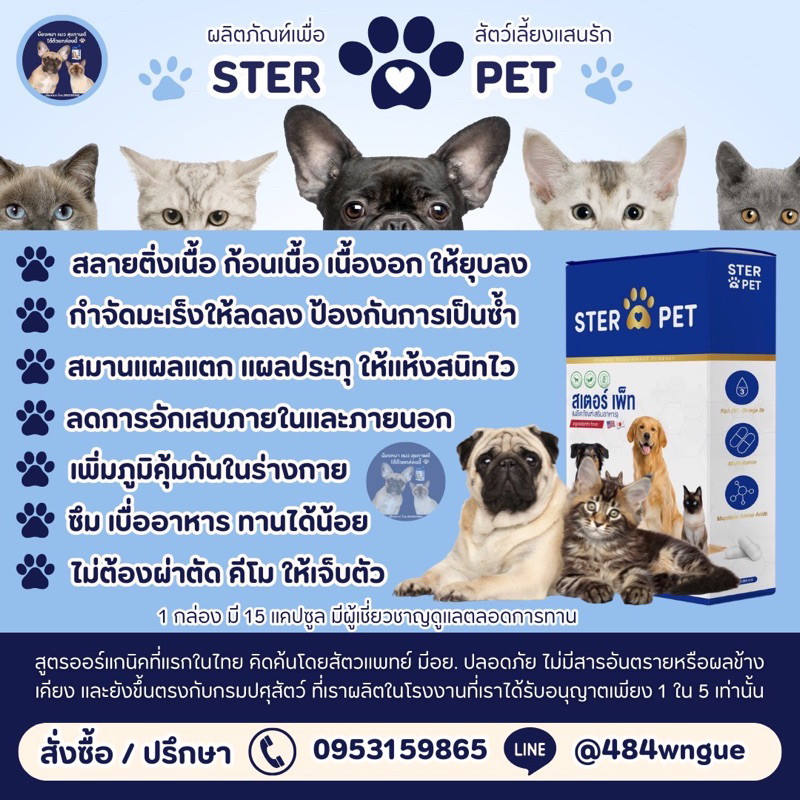 STER PET (สเตอร์ เพ็ท) มะเร็ง เนื้องอก ก้อนเนื้อ น้องหมาแมว ทางเลือกใหม่