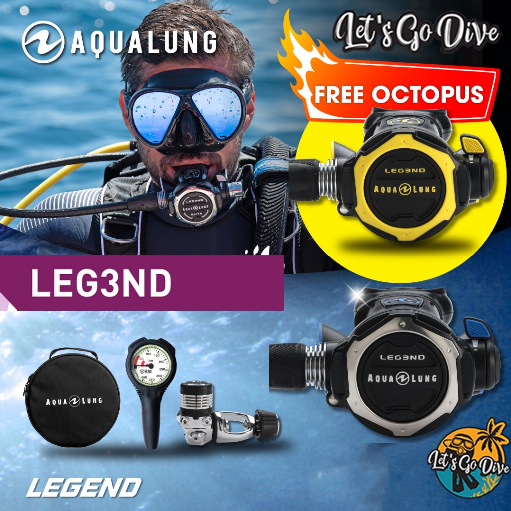 AQUALUNG - LEG3ND Set - Regulator Set - 1stage+Reg+Oct+Gauge - ชุดอุปกรณ์หายใจSCUBA - ชุดReg