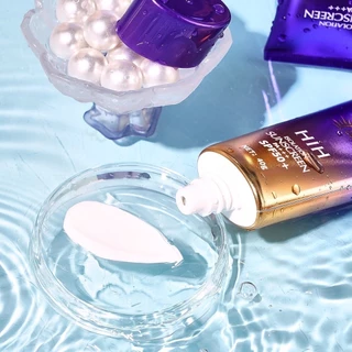 L442 HIH ครีมกันแดดหน้า สีม่วง SPF50+ บางเบา เกลี่ยง่าย ไม่หนักหน้า คุมมัน กันน้ำ กันเหงื่อ