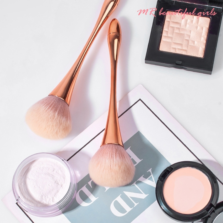 MR Beautiful Girl แปรงแต่งหน้า แปรงปัดแก้มด้ามยาว สําหรับปัดแก้มขนาดใหญ่ ด้ามเรียว ขนนุ่ม ไม่บาดหน้า คุณภาพสูง - รูปที่ 4