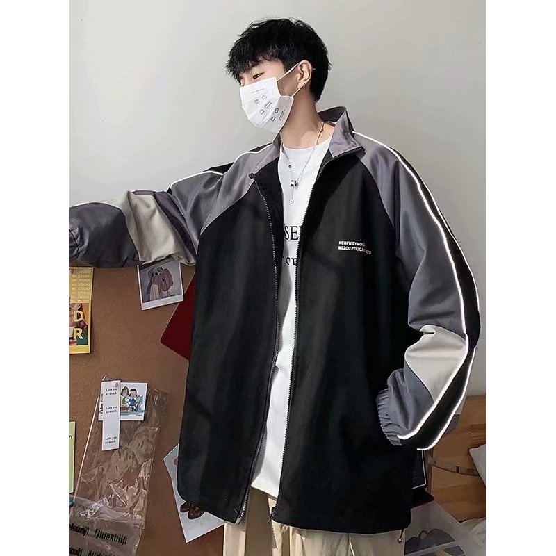 TopChoice Jackets เสื้อแจ็คเก็ตผ้าร่ม มีซิป มีซับใน สไตล์เดียวกันสำหรับคู่รัก 918