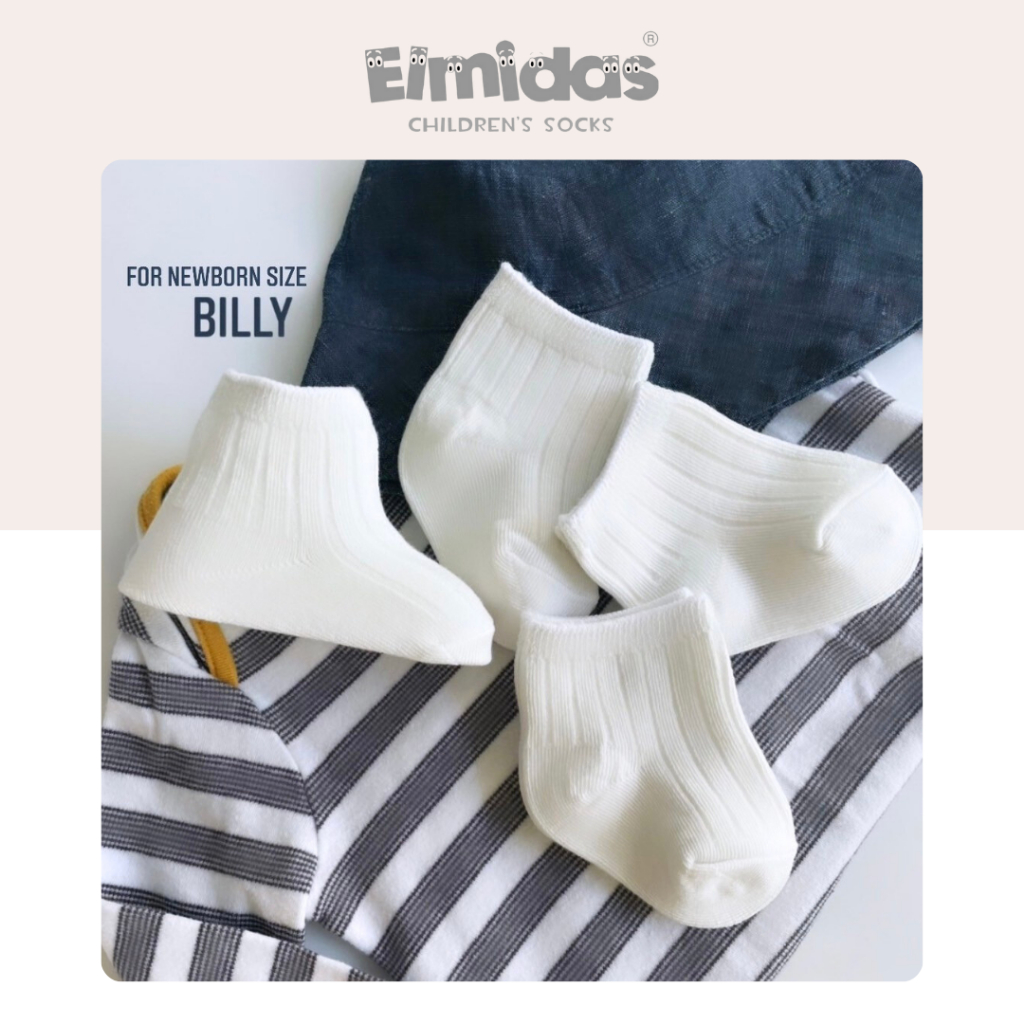 ถุงเท้าเด็ก Elmidas รุ่น Billy Newborn (เซ็ท 4 คู่)