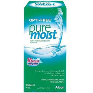 Opti-free PureMoist 90ml น้ำยาล้างแช่คอนแทคเลนส์ แถมตลับ พกพ…