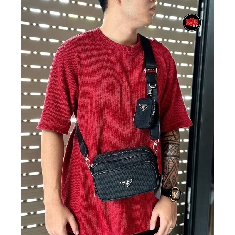 Men' Shoulder Bag MEN's กระเป๋าสะพายข้าง กะเป๋าสะพายข้างผู้ชาย สี่ดำ สินค้าต้องปก รับส่งสินค้าทุกวันคะ fl-861