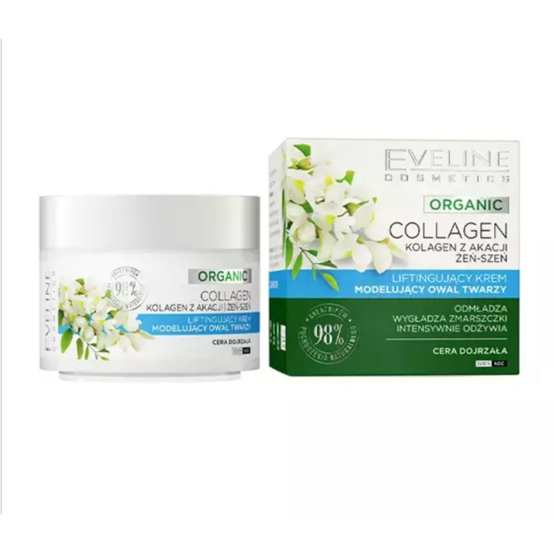 Eveline Cosmetics Organic Collagen Lifting Facial Oval Modeling Cream 50ml.