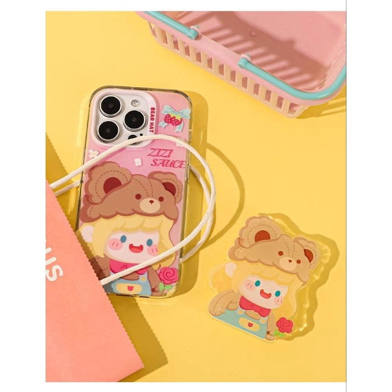 LITTLE BEAR HAT / KUNG FU GIRL TAHINI SAUCE - PHONE CASE