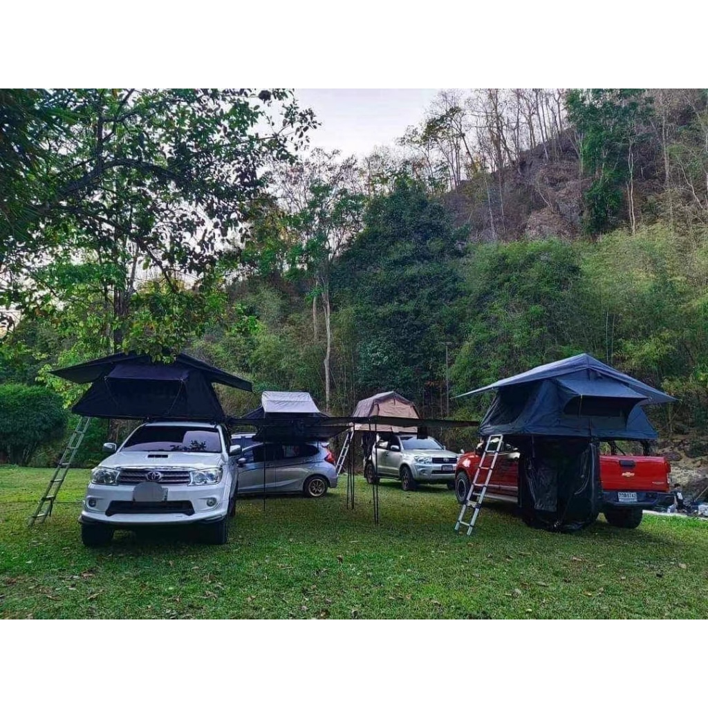 FON เต็นท์บนหลังคารถ Rooftoptent   ผ้าลิปสต๊อป กันน้ำ 3,000 มิลลิเมตร ราคาประหยัดคุ้มราคา