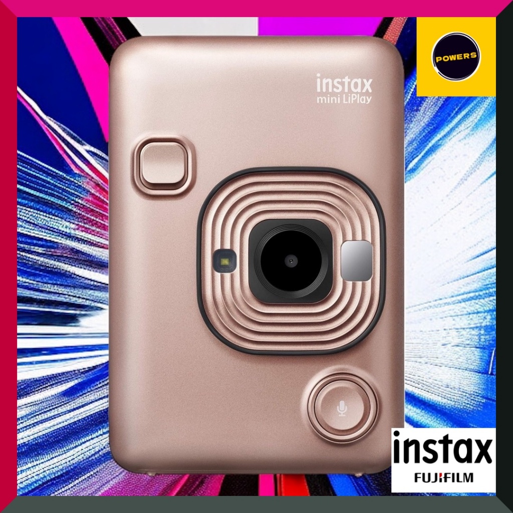 FUJIFILM Cheki Instant Camera/Smartphone Printer instax mini LiPlay Blush Gold INS MINI HM1 BLUSH GOLD