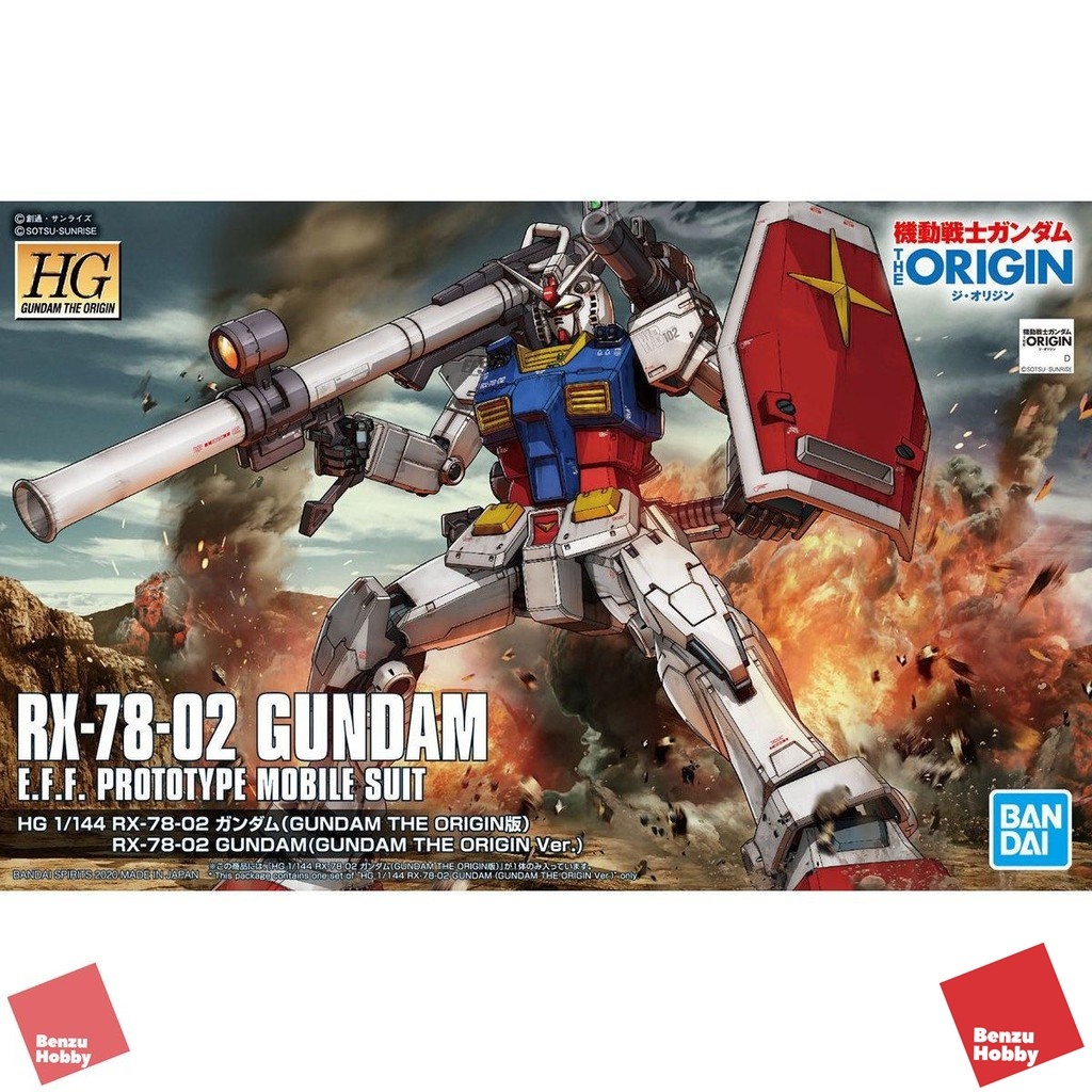 **พร้อมส่ง มีส่งด่วน** HG 1/144 RX-78-02 GUNDAM (GUNDAM THE ORIGIN VER.) 4573102589293