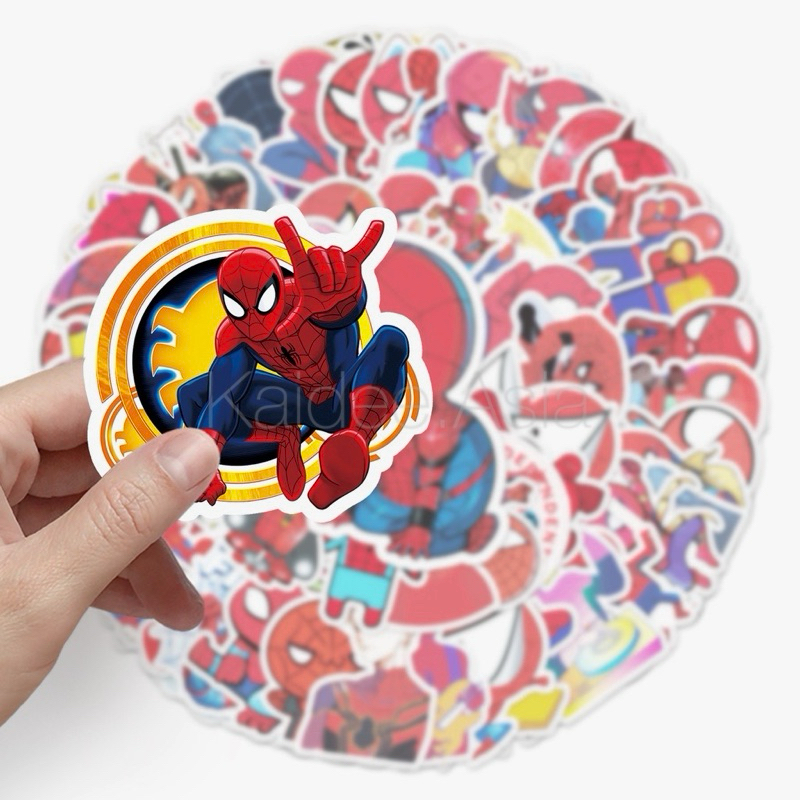 ✅ ขายดี Sticker S8 สติกเกอร์ ลายสไปเดอร์แมน กันน้ำ สำหรับตกแต่ง งาน DIY จำนวน 50 ชิ้น - รูปที่ 4