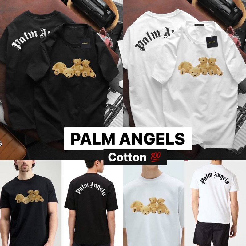 เสื้อยืด Palm Angels 🐻 เสื้อปักลายน้องหมีคอหัก #เสื้อยืดแบรนด์เนม #เสื้อคู่