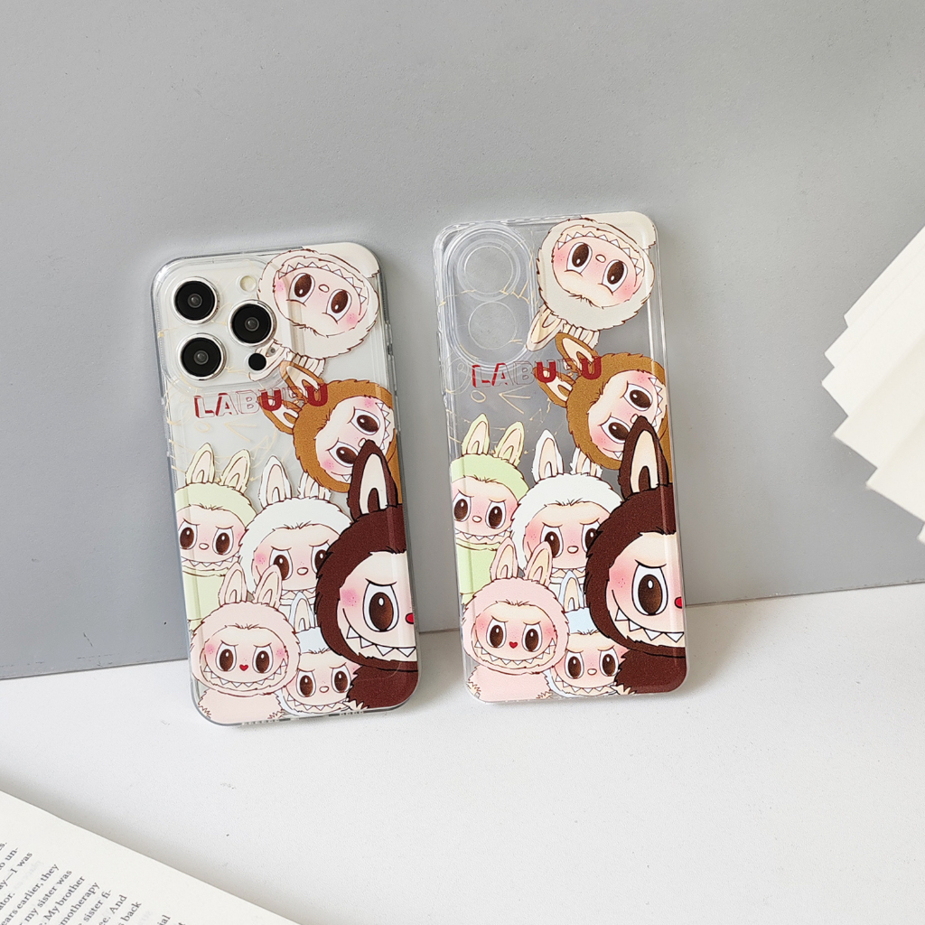 เคสนิ่ม งานTPU caseLabubu เคสลาบูบ้สำหรับ รุ่น OPPO VIVO SAMSUNG for iPhone A17 A18 A38 A77S A58 RENO Y12 Y17S Y20 A05S