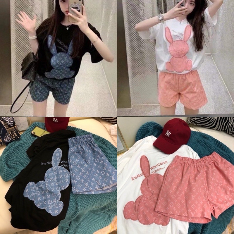 (พร้อมส่งจากไทย)ชุดเซท 2 ชิ้น เสื้อ+กางเกง งานปัก อย่างดี สุดฮิต