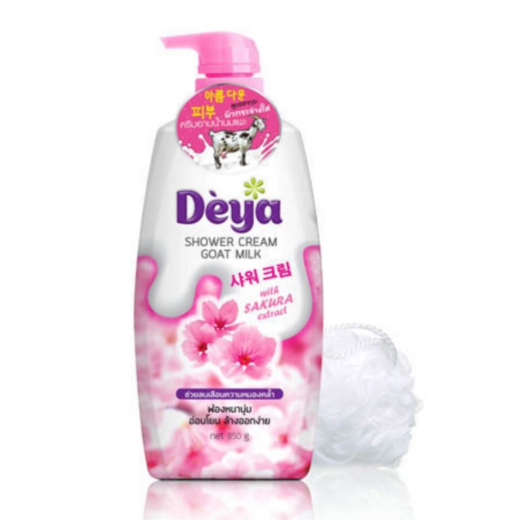 Deya shower cream goat milk Sakura ดีย่า โกท มิลค์ ชาวเวอร์ ครีม (ซากุระ) W.965 รหัส SP179