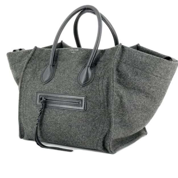 กระเป๋าซีลีนทรงทำงาน แพลนทอม #Celine Luggage Phantom in grey jersey and black leather#มือสอง✌️#งานลุ้นแท้#งานคัดตู้🇯🇵🇰🇷