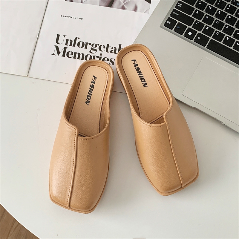 Walkon New arrival รองเท้าแฟชั่นสไตล์เกาหลี แบบคัชชูเปิดส้น สาวสายลุย สายชิว ควรมีรุ่นนี้ โทนสีสุภาพ เหมาะกับสาวมินิมอลม