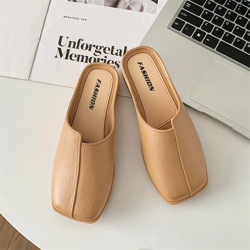 Walkon New arrival รองเท้าแฟชั่นสไตล์เกาหลี แบบคัชชูเปิดส้น สาวสายลุย สายชิว ควรมีรุ่นนี้ โทนสีสุภาพ เหมาะกับสาวมินิมอลม