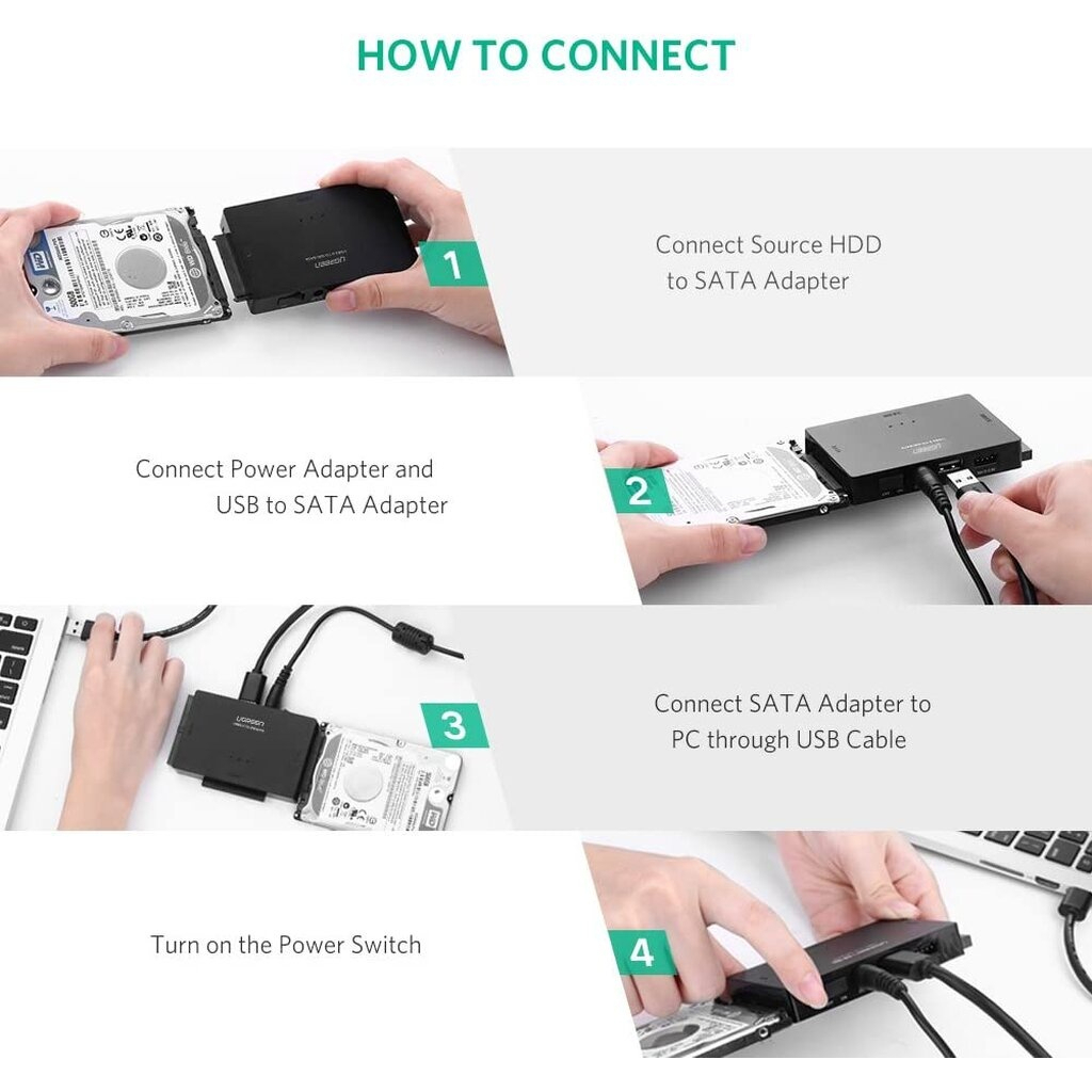 UGREEN  รุ่น 30353 USB 3.0 to SATA & IDE Converter