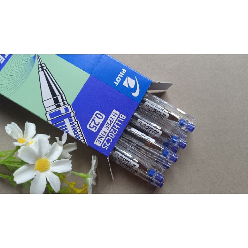 ปากกาpilot hi-tec-c 0.25,0.3 น้ำเงิน