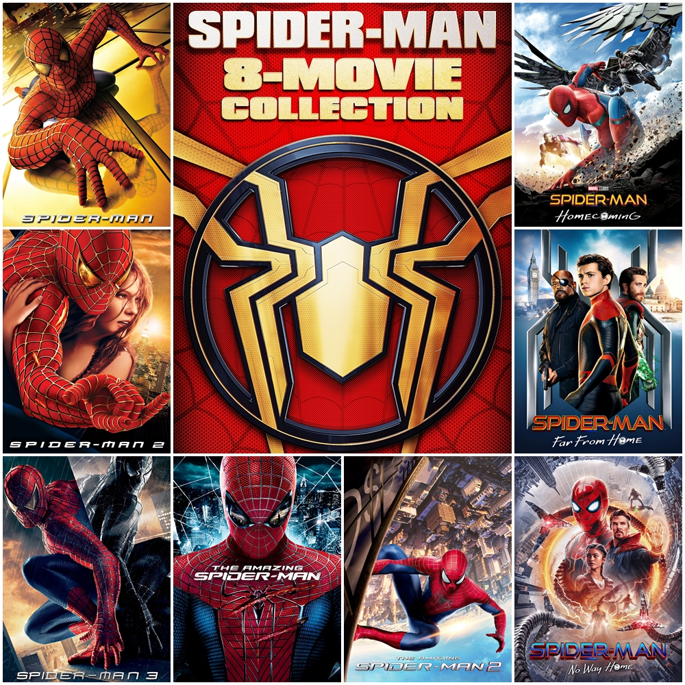 USB Flash Drive ไฟล์หนัง Spider Man สไปเดอร์แมน รวมครบ 8 ภาค พากย์ไทย-อังกฤษ คุณภาพ 1080p (FHD) Master แท้