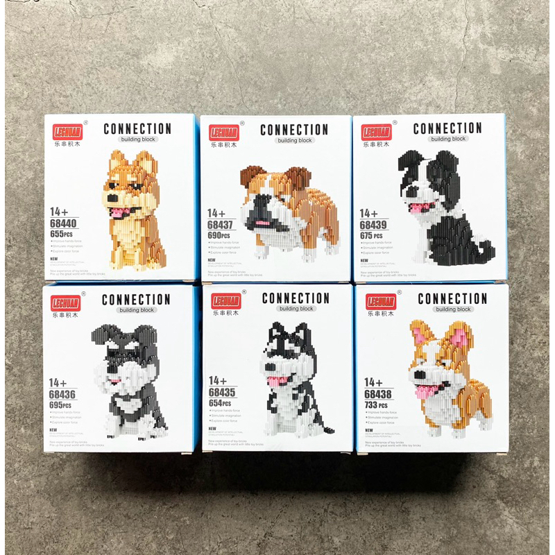 มีของพร้อมส่งในไทย🚛 ตัวต่อนาโน  Size XL - Lechuan 68435 - 68440 Dog Meeting