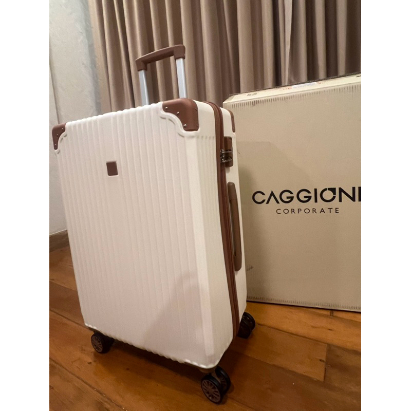 กระเป๋าเดินทาง CAGGIONI ขนาด 24 นิ้ว สีงาช้าง (Ivory)