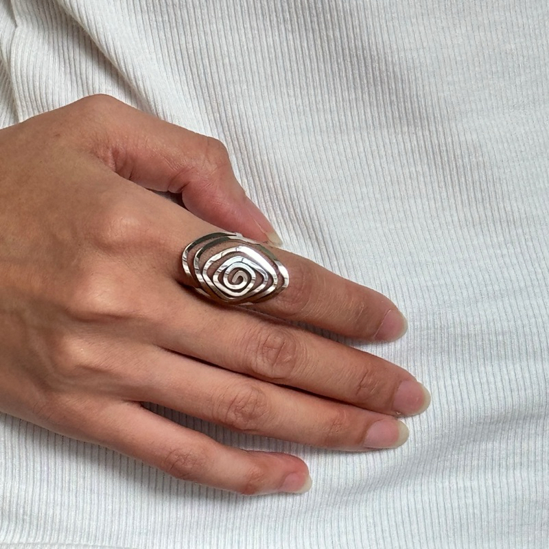 แหวน Spiral Open Ring - Silver - wheniloveilove