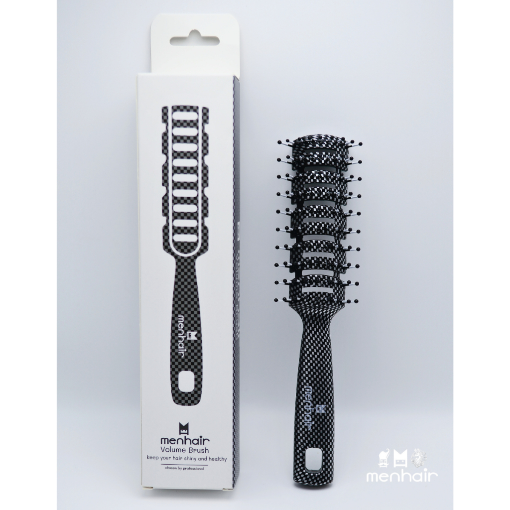 MENHAIR Volume Brush Comb หวีแปรงวอลุ่ม ลายคาร์บอน ของเเท้