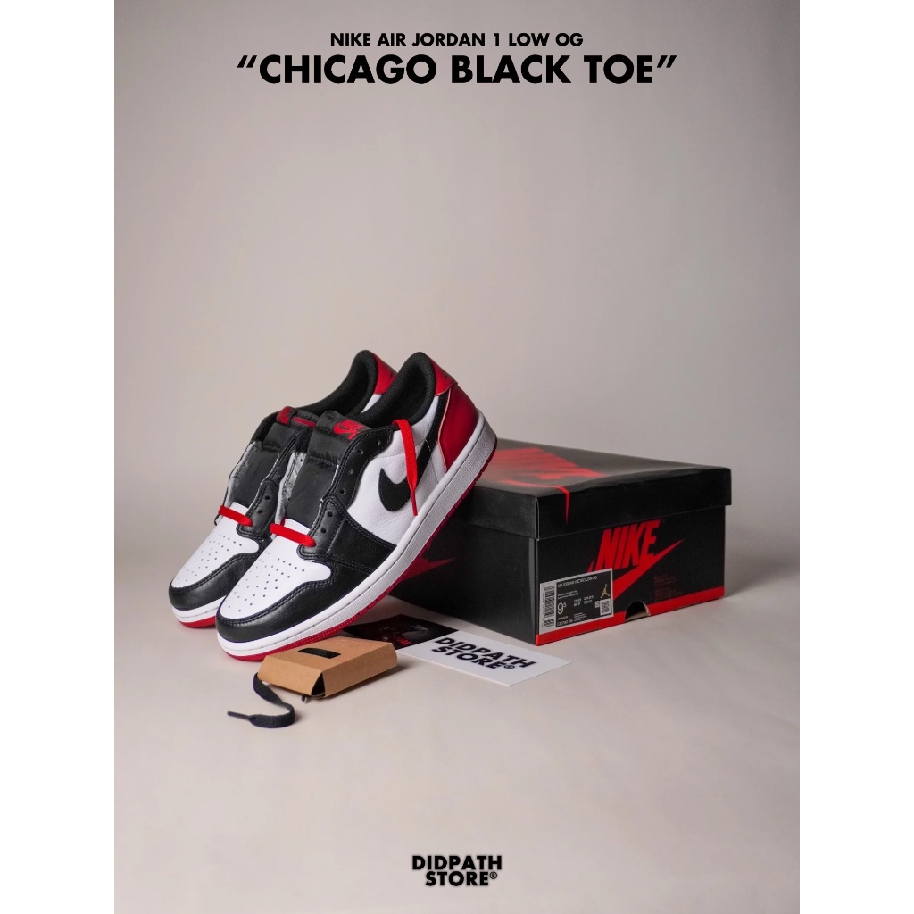 รับประกันของแท้ ✅ รองเท้าไนกี้ชาย Nike Air Jordan 1 Retro Low OG Chicago Black Toe (CZ0790-106)