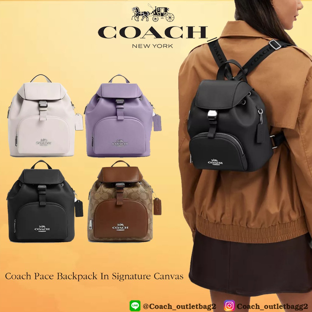 Coach Pace Backpack In Signature Canvas