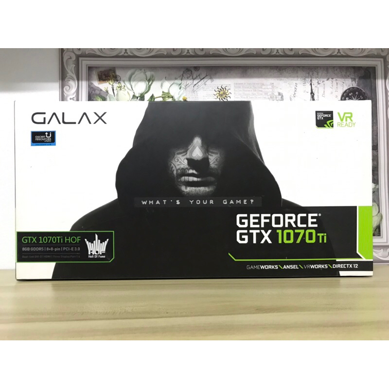 ‼️ใส่โค้ตลด 1,000‼️ การ์ดจอสีขาว GALAX GTX 1070Ti HOF 8GB