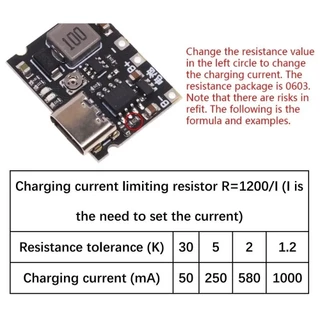 โมดูลชาร์จแบต พร้อม step up ปรับเพิ่มV แบบมีวงจรป้องกัน micro type-C usb สำหรับ แบต 3.7 v 1S ตัดไฟอัตโนมัติ