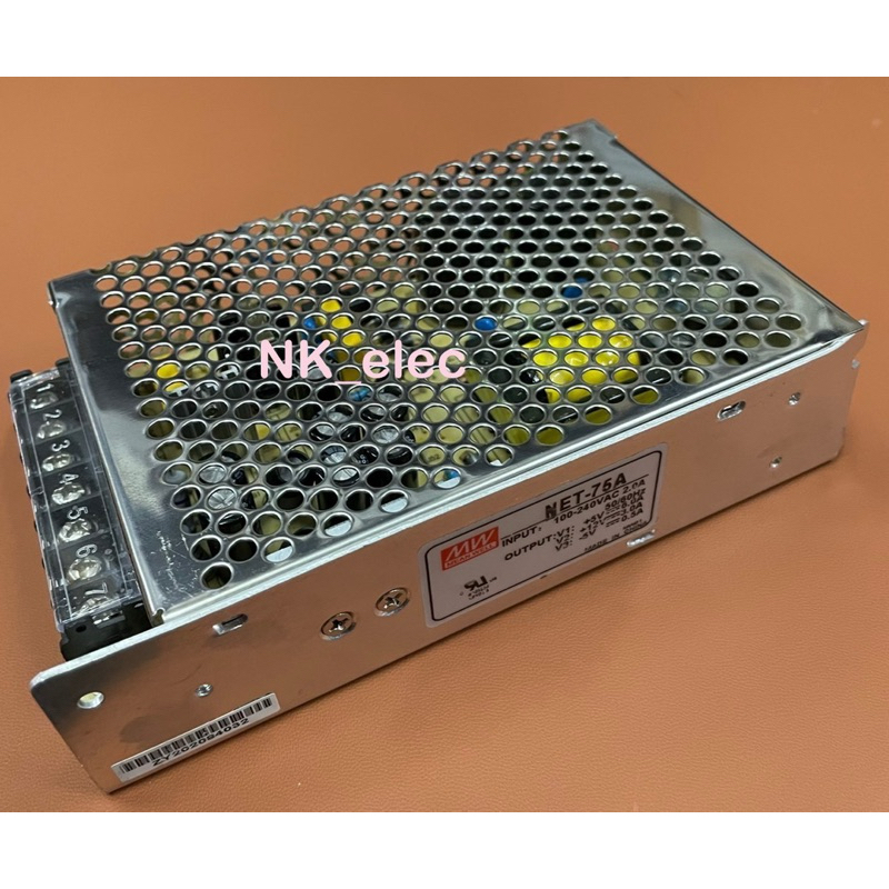 NET-75A Switching Power Supply INPUT : 100-240VAC OUTPUT : + 5VDC 6A + 12VDC 3A - 5VDC 0.5A