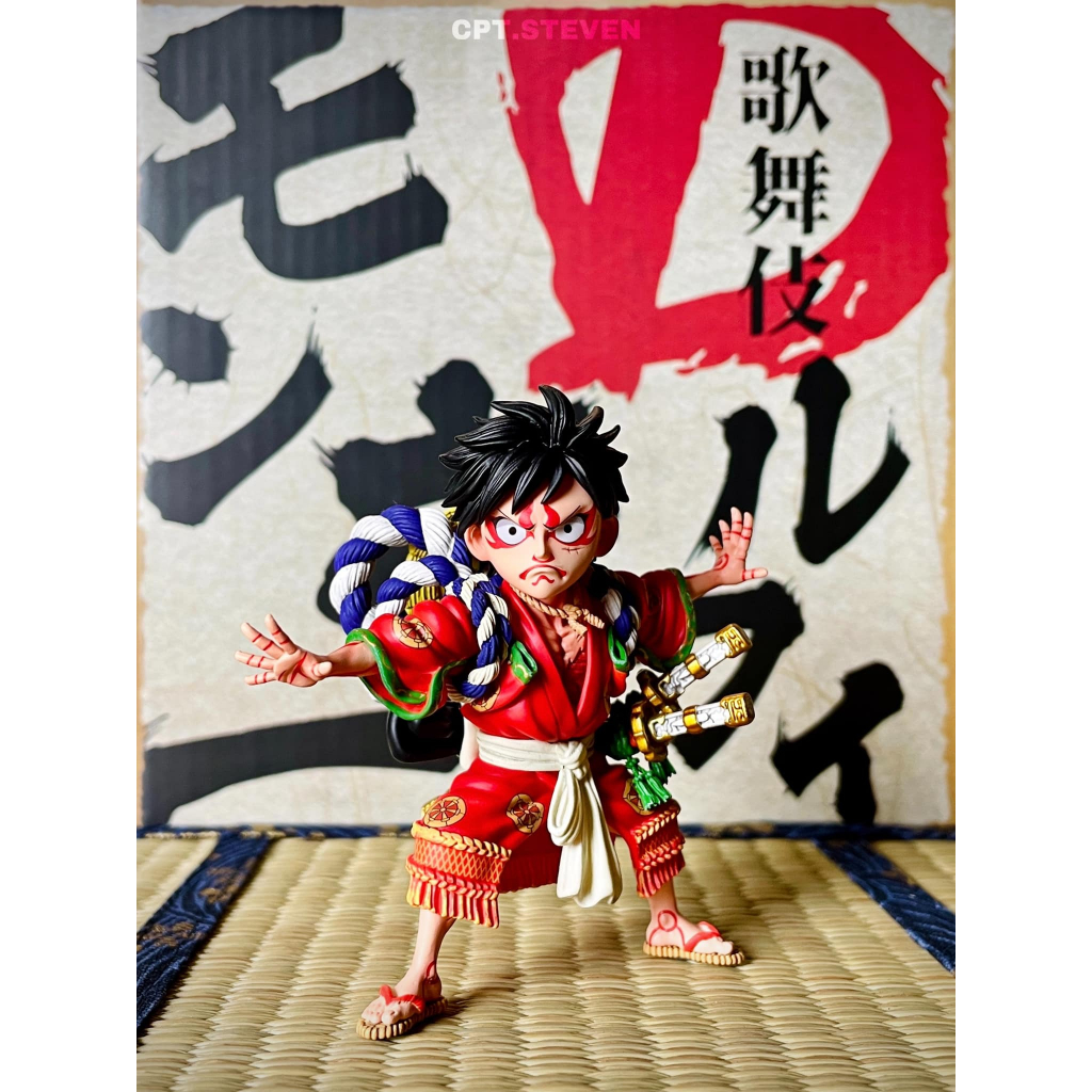 YZ Studio - Luffy Kabuki  ( Red ) โมเดล เรซิ่น ของแท้ ของใหม่ พร้อมส่ง **กล่องบุบ