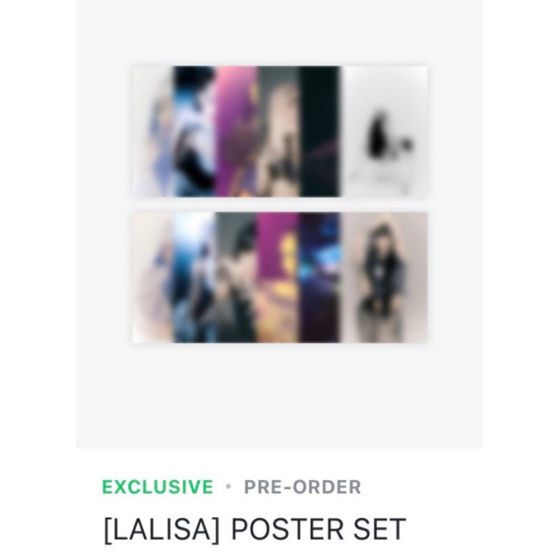 👸🏻 พร้อมส่ง Poster shop Weverse #LISA SOLO 🖤💞