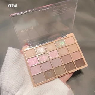 พาเลทตา 20สี โทนสีชมพู สีเอิร์ธโทน เนื้อเรียบเนียน ประกายมุก ไฮไลท์ คอนทัวร์ สีสวย ติดทน กันน้ำ เหมาะสำหรับผู้เริ่มต้น