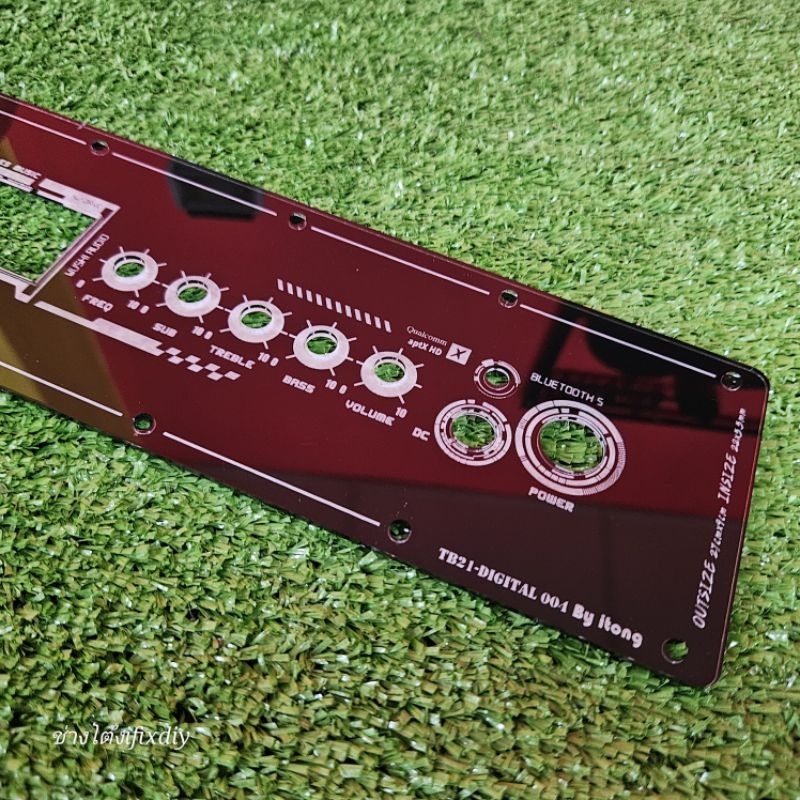 แผ่นเพลท TB21 ดิจิตอล ดำผิวเงา ลำโพงบลูทูธ Diy หนา 3 มิล