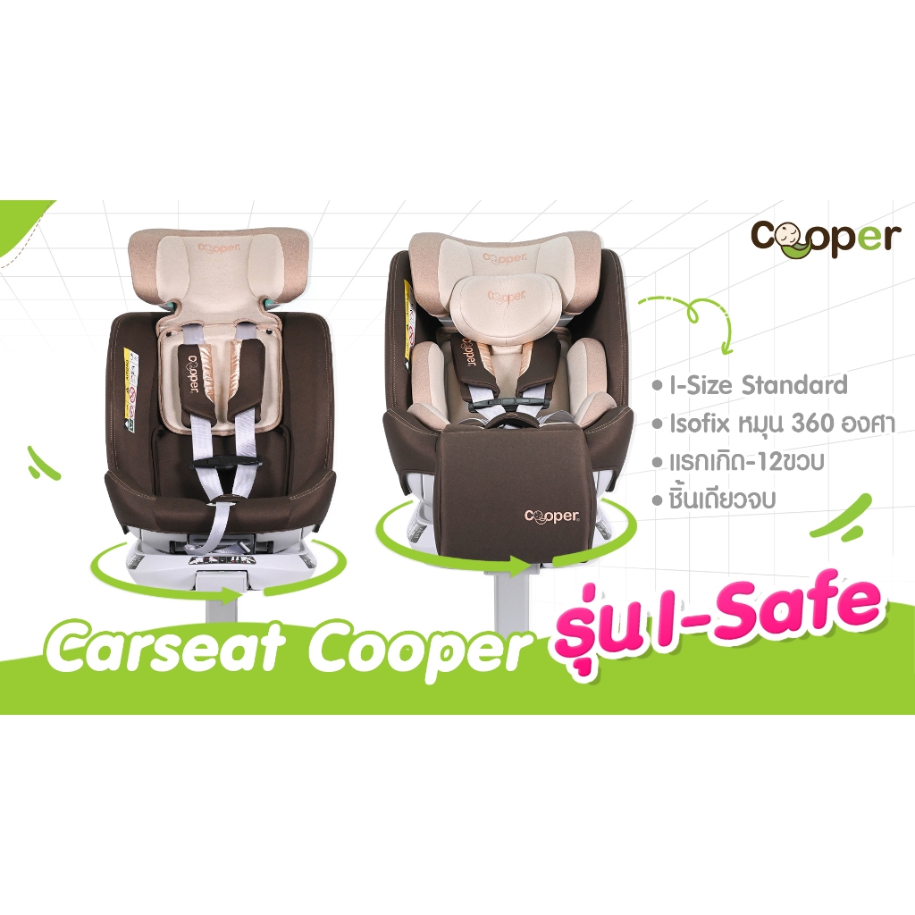 Duo Set Carseat รุ่น I-Safe + รถเข็นรุ่น CROWN แถม15รายการ รูปที่ 8