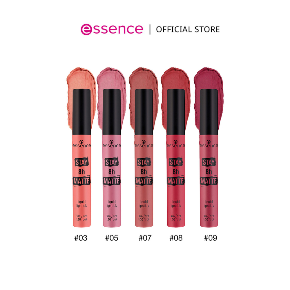 essence เอสเซนส์ STAY 8h MATTE liquid lipstick เครื่องสำอาง ลิป ลิปสติก ลิปจุ่ม
