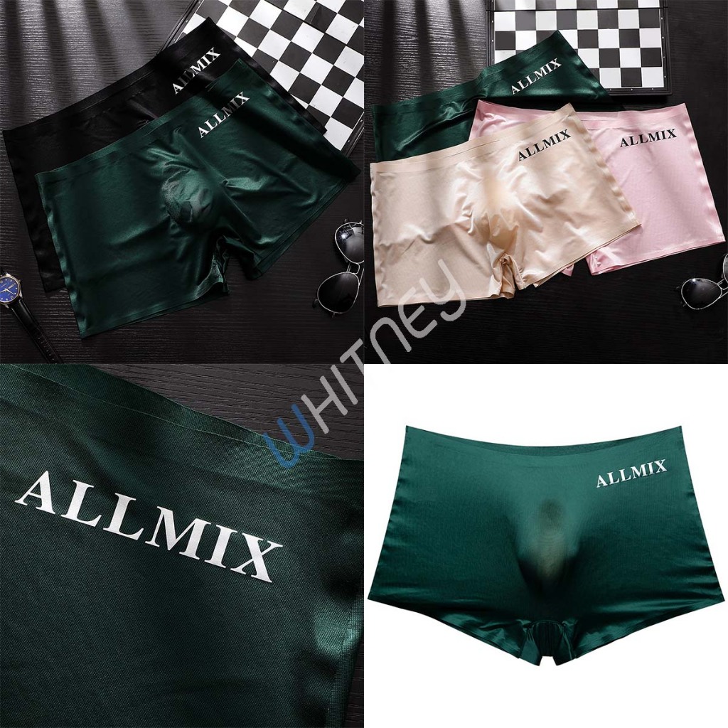 กางเกงในผู้ชาย มีขา ซีทรู มีเป้า ไร้ขอบ ALLMIX สุด sexy ผ้า Nylon(EUM7)