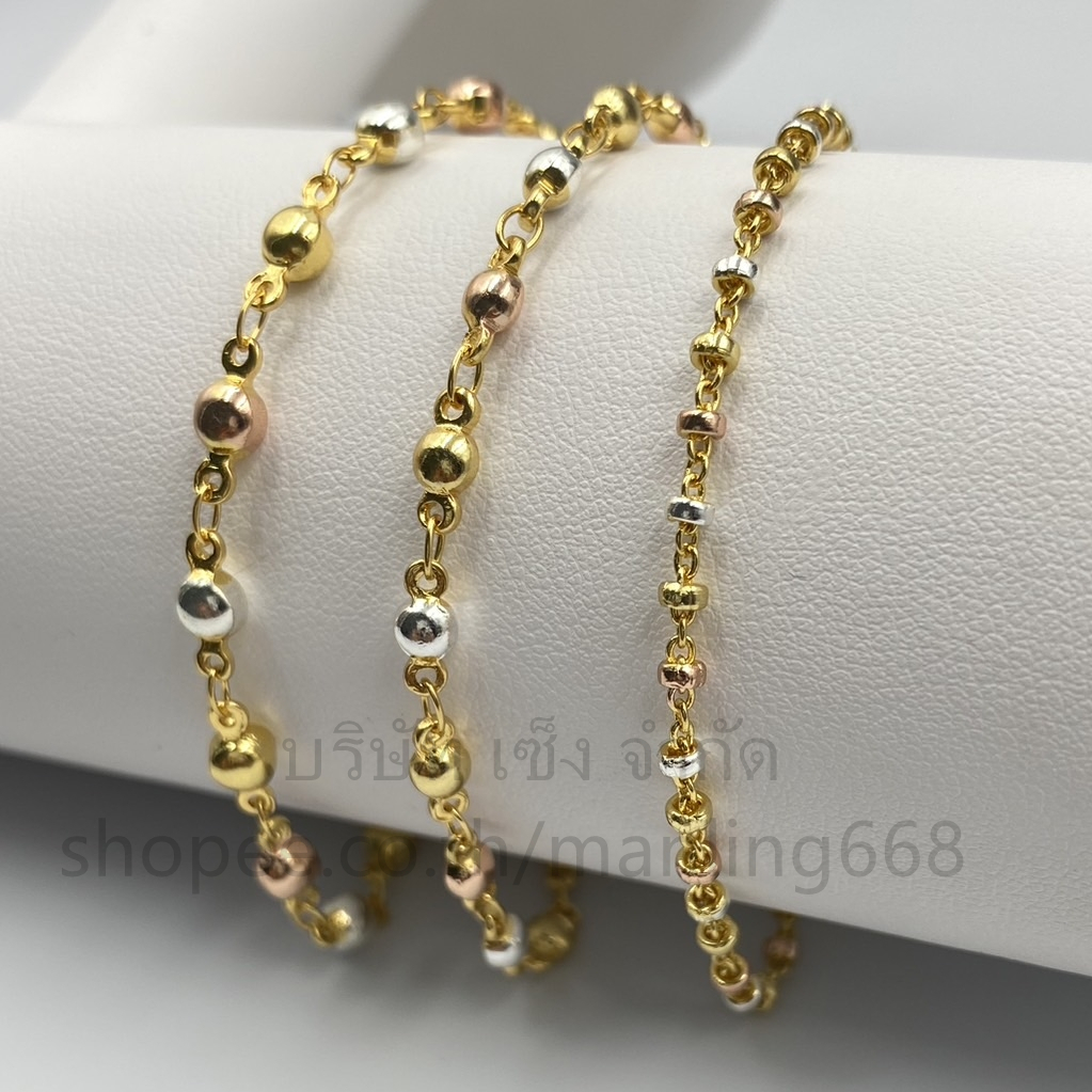 สร้อยคอสามกษัตริย์( 3กษัตริย์ )เม็ดเกลี้ยง สร้อยห้อยพระ ไม่ลอกไม่ดำ ใส่แล้วไม่คัน - รูปที่ 3