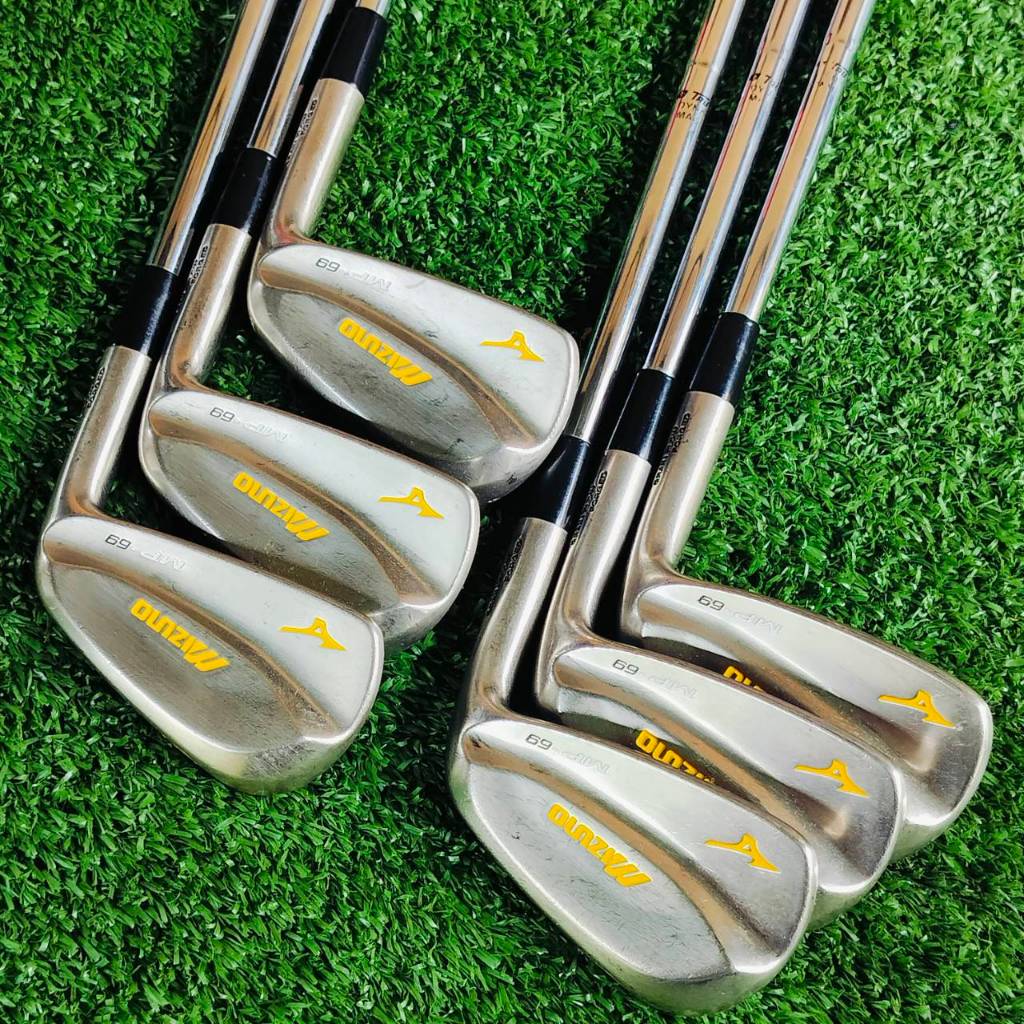 [ผ่อน] ชุดเหล็ก MIZUNO MP69 SET YELLOW หล่อมากๆๆค่ะ ก้าน DG X100 สำหรับสปีดแรง ไม้กอล์ฟมือสอง ของแท้