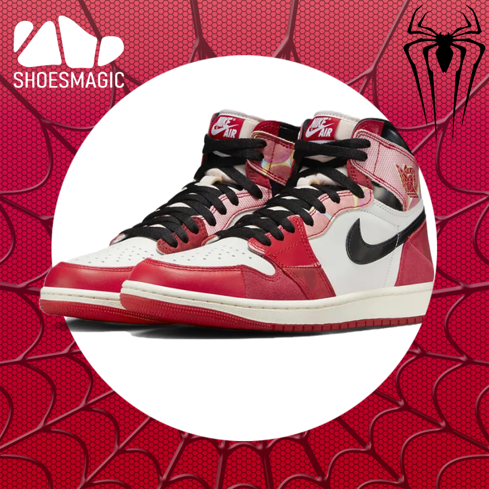 -พร้อมส่ง-แท้💯% Jordan Air Jordan 1 Low Retro High OG"Spider Man Next Chapter" 2.0 Basketball Sneakers shoes